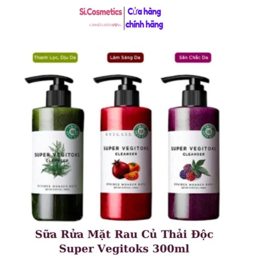 [ 300ml ] Sữa rửa mặt rau củ quả thải độc super vegitoks 300ml