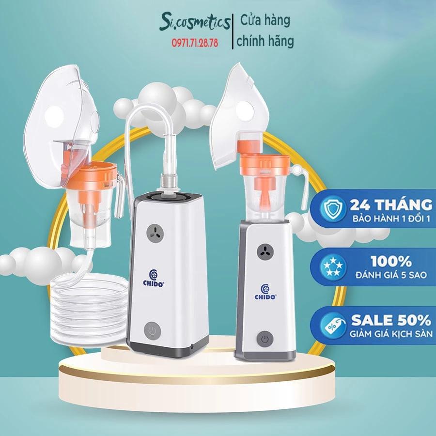 [ Có pin sạc - bản mới cải tiến ] Máy xông mũi họng cầm tay Chido Nhật Bản dùng được cho cả bé và người lớn