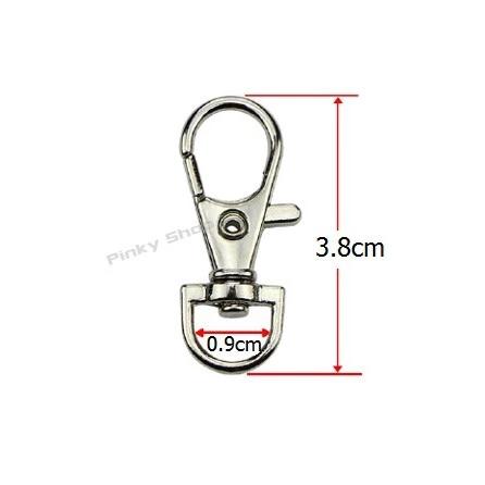 [ Giá sỉ ] Móc càng cua khóa càng cua màu bạc 4cm làm phụ kiện túi xách Pinky Shop mã MCCB4.1