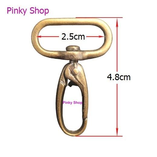 [ Giá sỉ ] Móc càng cua khóa càng cua màu đồng 2.5cm làm phụ kiện túi xách Pinky Shop mã MCCD4.8