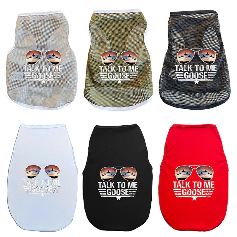 ✨ Hàng MỚI ✨ S-2xl Chó Tank Top Kính Mát Thời Trang Họa Tiết In Hình Lưới Thoáng Khí Quần Áo Cho Chó