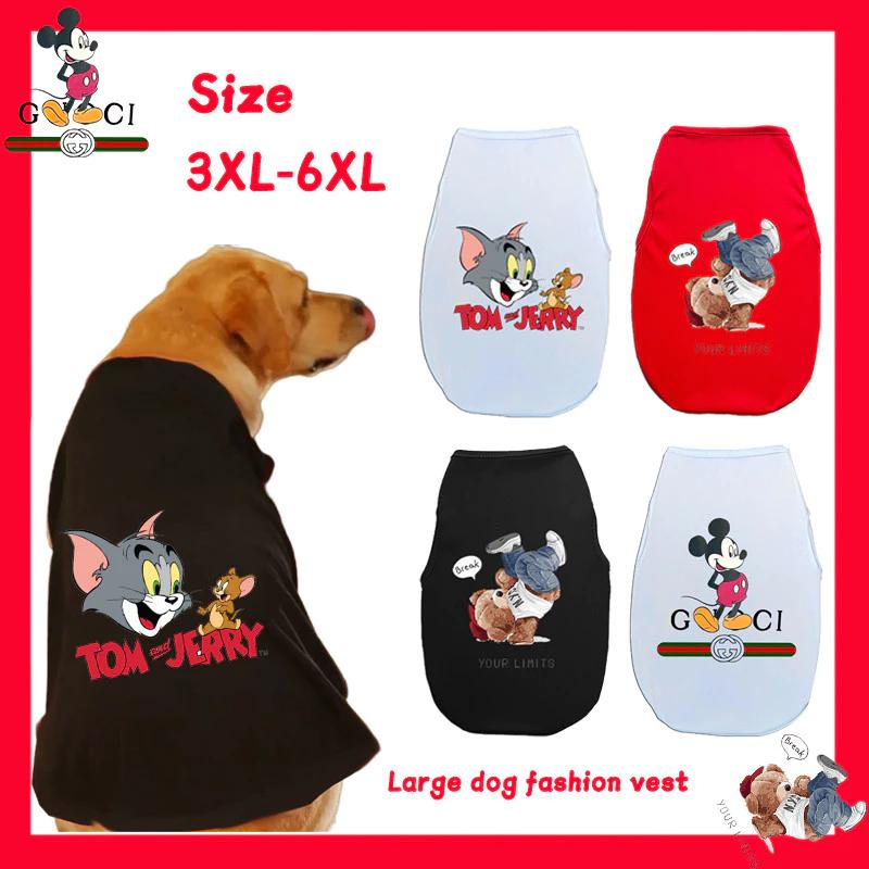 ✨ Hàng Mới Về ✨ 3xl-6xl Pet Tank Top Ba Màu Cổ Điển Động Vật In Hình Lớn Chó Mèo Hợp Thời Trang Essential