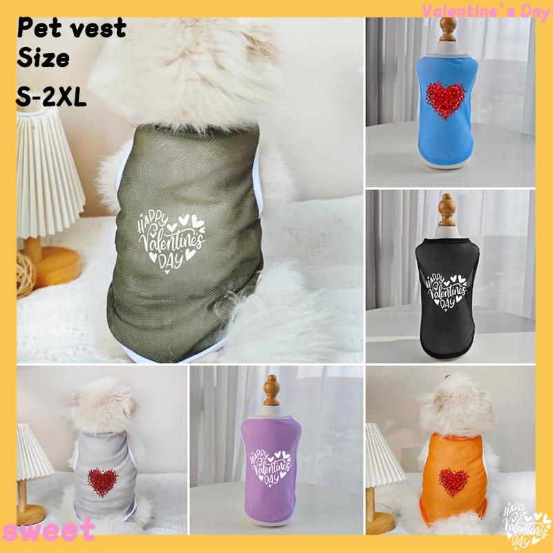 ✨ Hàng Mới Về ✨ S-2xl Thú Cưng Ngày Lễ Tình Nhân Ngọt Ngào Cặp Đôi Tình Yêu Chó Tank Top