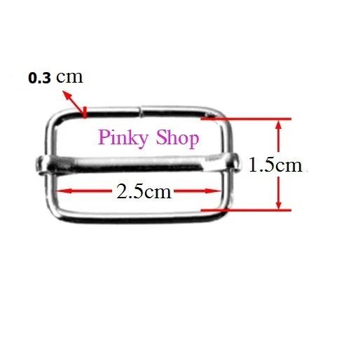 [ Rẻ vô địch ] Khoen tăng giảm chữ nhật 2.5cm màu bạc tăng giảm dây đeo túi xách balô Pinky Shop