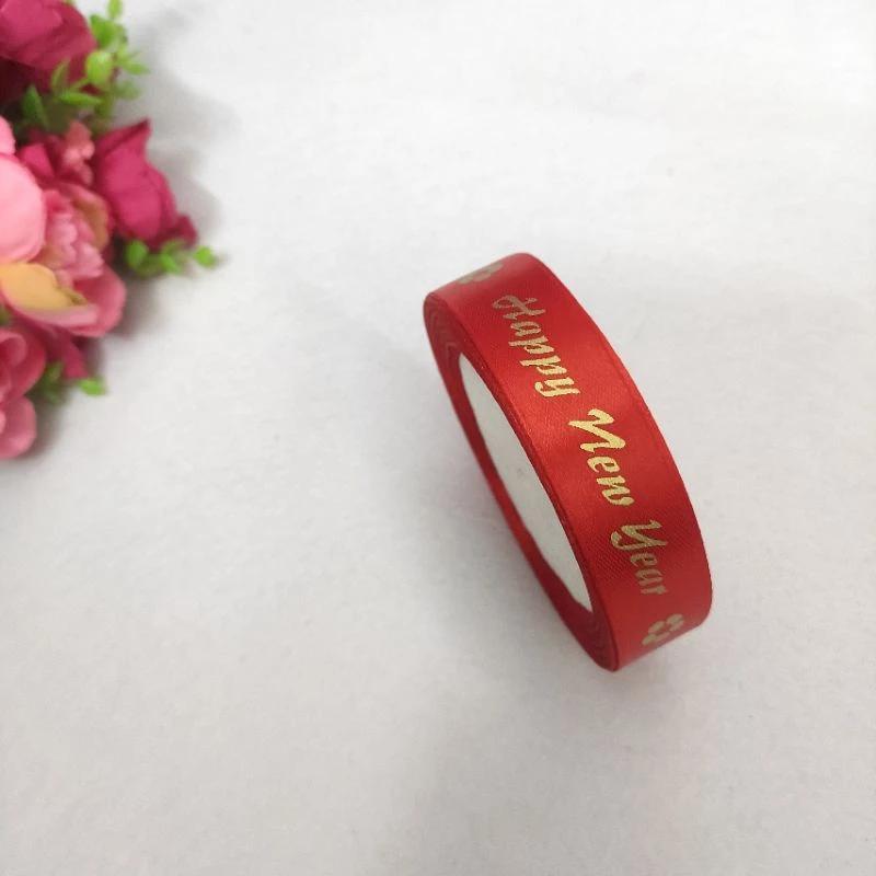 [1 Cuộn] Ruy băng chữ handmade happy new year happy birthday lụa vải 2cm dùng may đồ làm phụ kiện handmade Pinky Shop