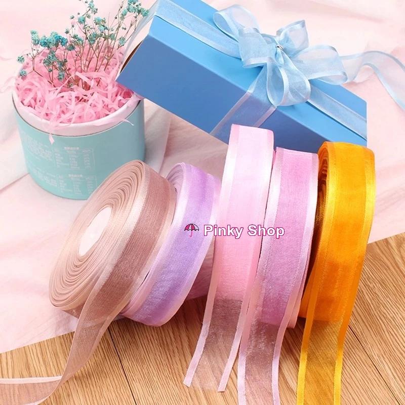 [1 mét] Ruy băng voan lưới có viền 1.5cm 2cm 5cm giá rẻ nhiều màu làm hoa, làm nơ, cột tóc phụ kiện handmade Pinky Shop