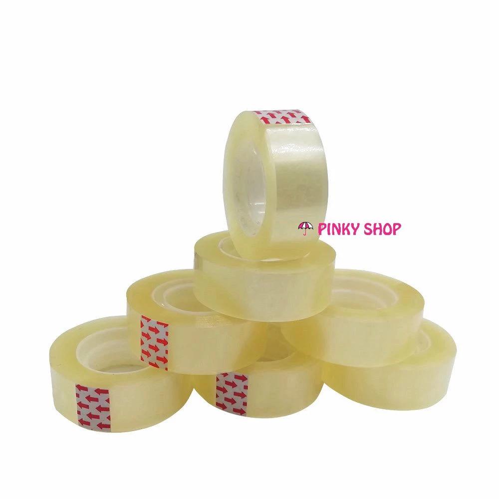 [2 cuộn] Băng keo trong loại nhỏ 1,8cm hàng dính cực tốt Pinky Shop mã BKTN18