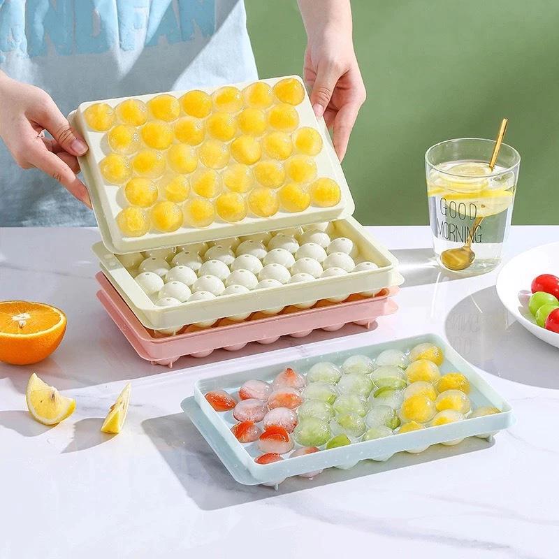 33 Lưới Tròn Đá Khay Bóng Thạch Khuôn Nhà Bếp Tiệc Nấu Ăn Sử Dụng Tủ Đông Acuan Ais Kiub Bulat [69-71]