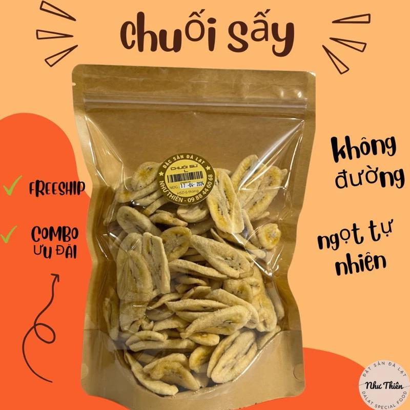 500GR Chuối Sấy Tự Nhiên Không Đường-Đặc Sản Như Thiên