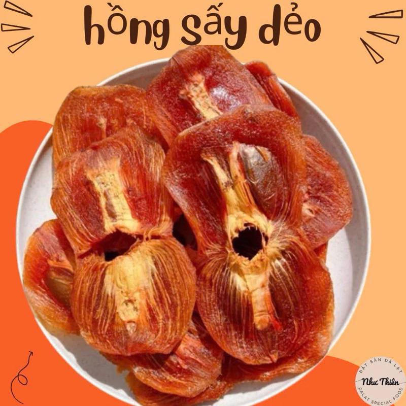 500Gr Hồng Sấy Dẻo Tự Nhiên Không Đường Đà Lạt-Đặc Sản Đà Lạt Như Thiên