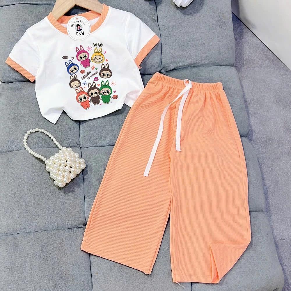 [8-40Kg] Bộ đồ bé gái in hình HOT TREND chất vải dày mịn thoáng mát được các bé yêu thích BGM22