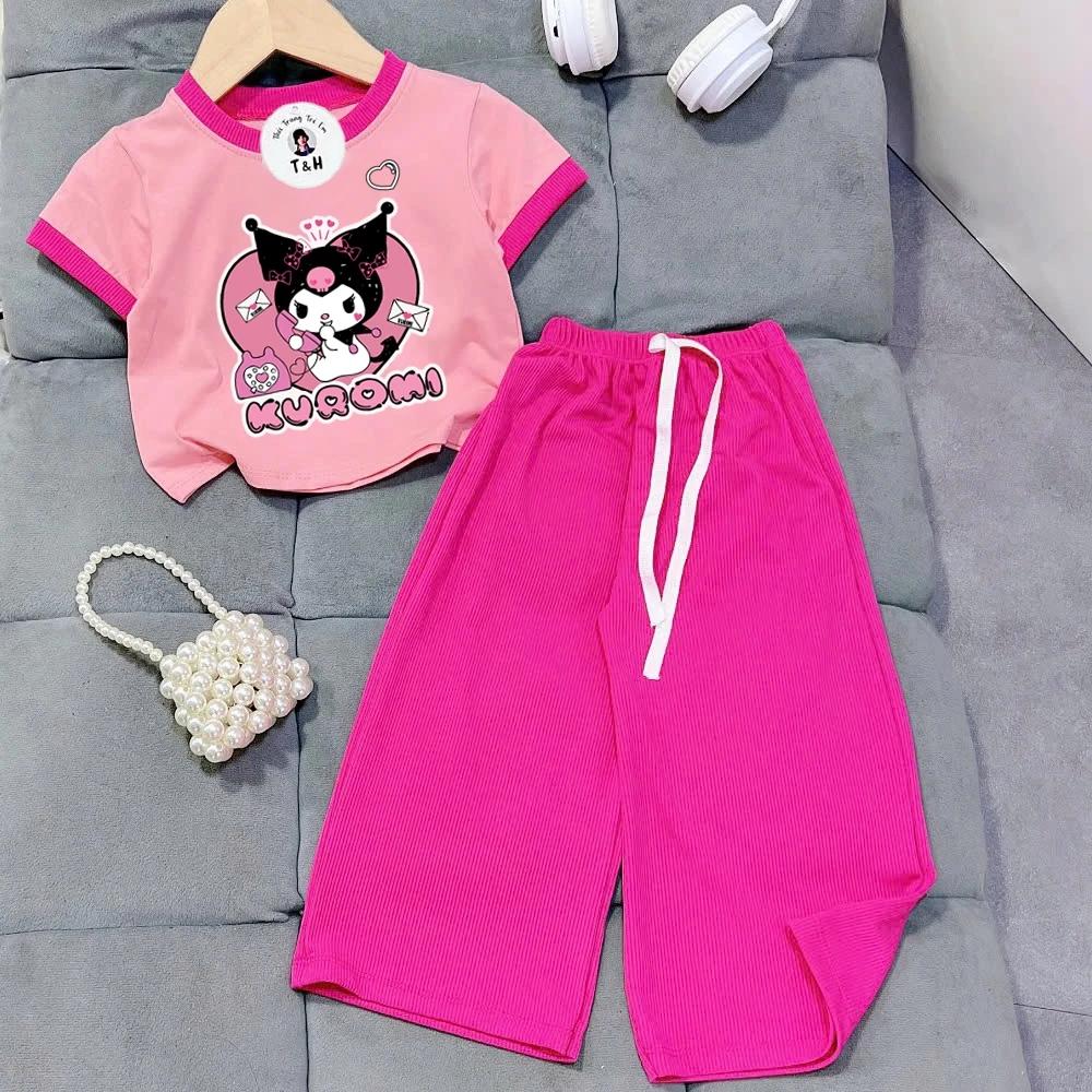 8-40Kg Bộ đồ bé gái in hình HOT TREND chất vải dày mịn thoáng mát được các bé yêu thích BGM25