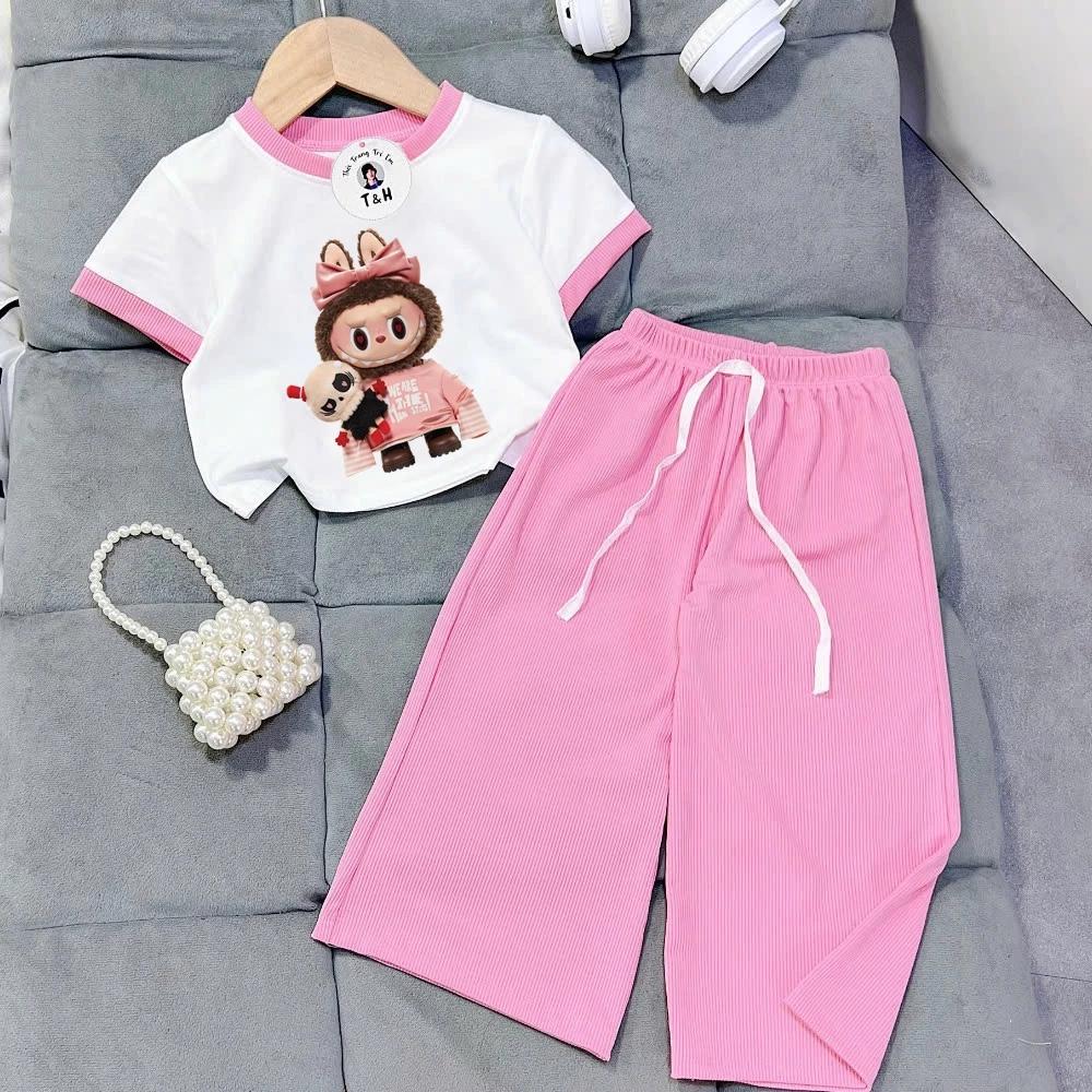 [8-40Kg] Bộ đồ bé gái in hình HOT TREND chất vải dày mịn thoáng mát được các bé yêu thích BGM32