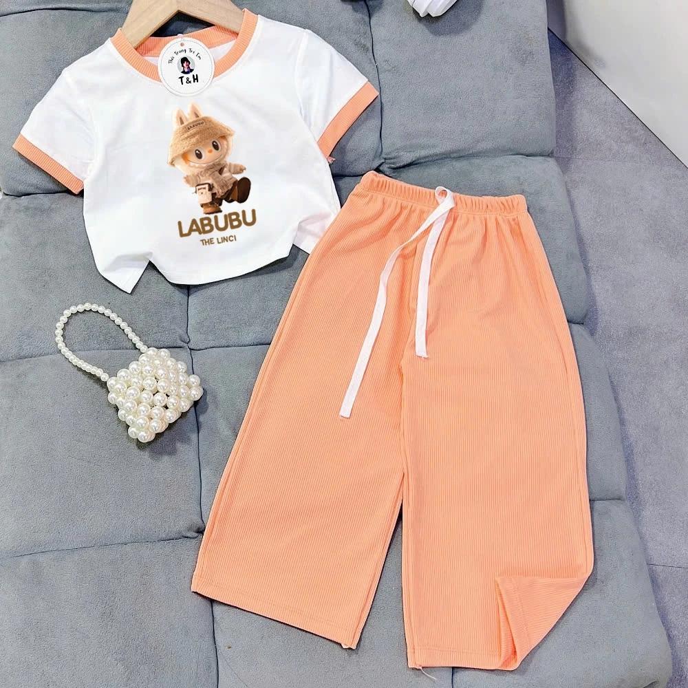 [8-40Kg] Bộ đồ bé gái in hình HOT TREND chất vải mềm mịn thoáng mát được các bé yêu thích BGD01