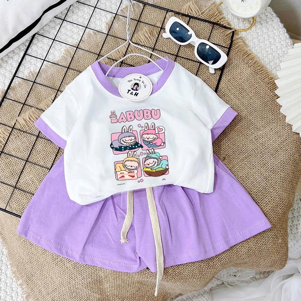 [8-40Kg] Bộ đồ bé gái quần dài in hình HOT TREND chất vải mềm mịn thoáng mát được các bé yêu thích BGD11