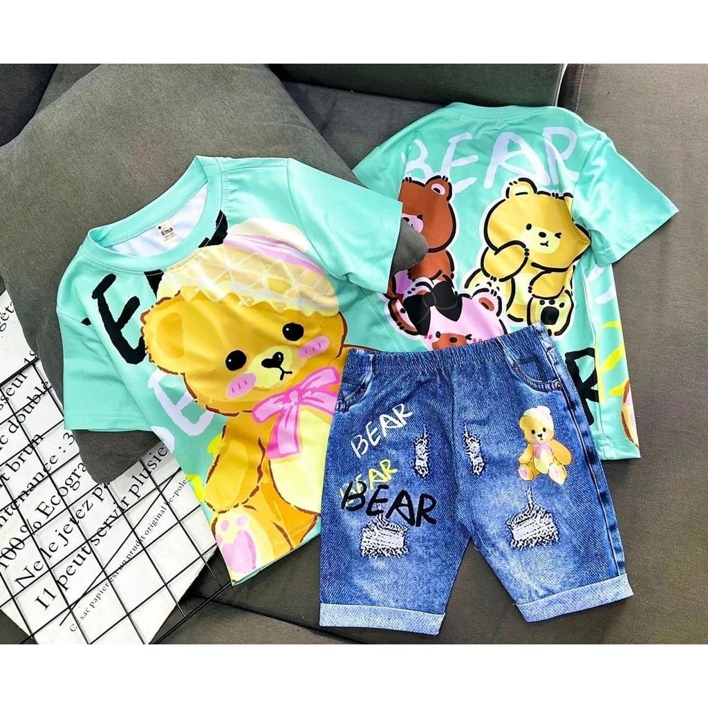 [8-40Kg] Bộ đồ bé gái quần Lửng in hình 3D HOT TREND chất vải mềm mịn thoáng mát được các bé yêu thích BGL13