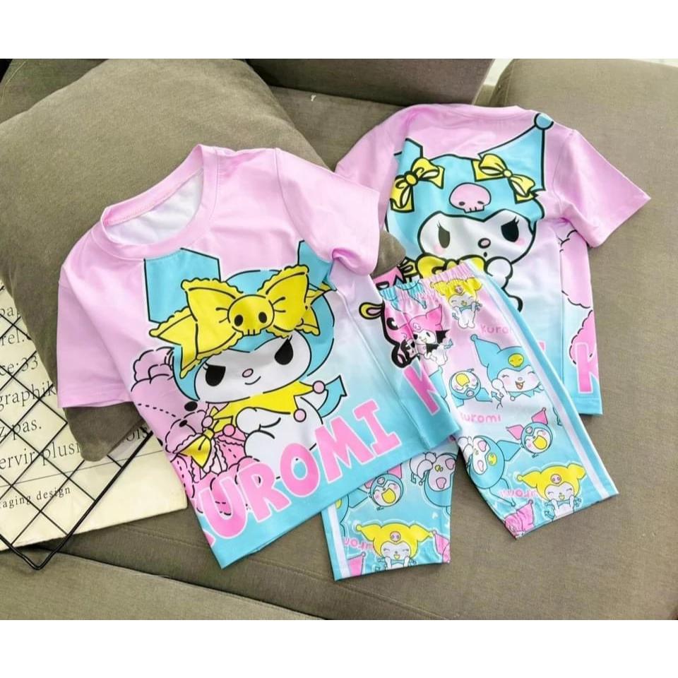 [8-40Kg] Bộ đồ bé gái quần Lửng in hình 3D HOT TREND chất vải mềm mịn thoáng mát được các bé yêu thích BGL14