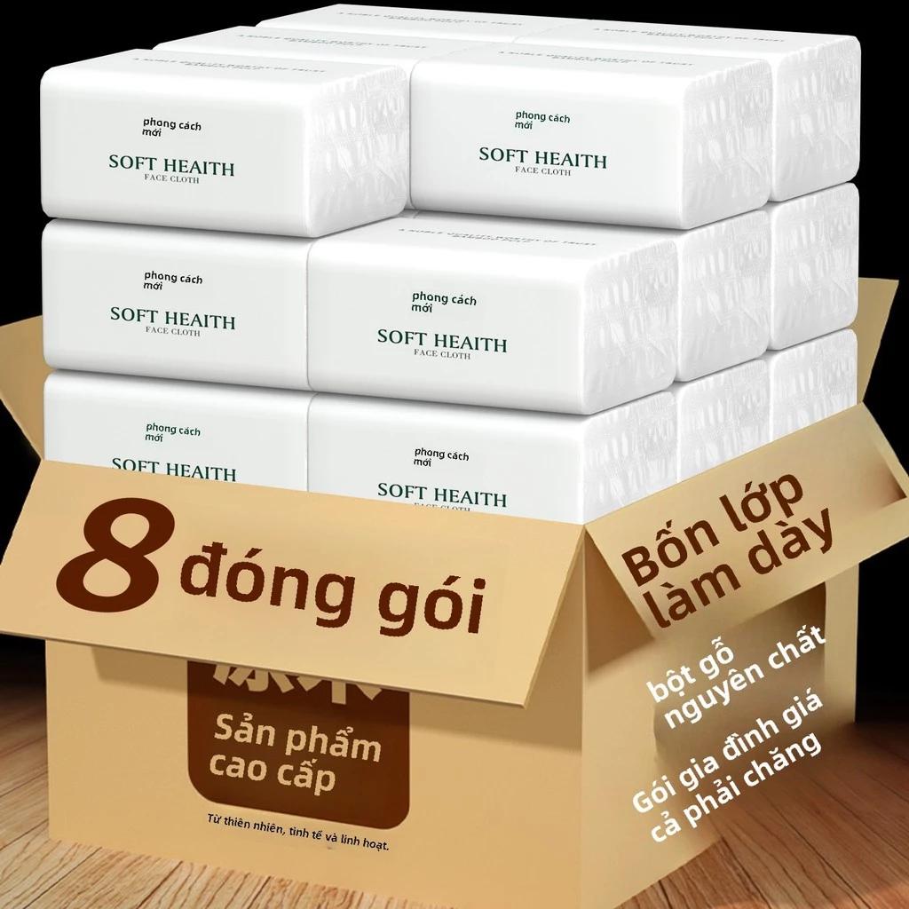 8 gói khăn giấy lớn thân thiện với da