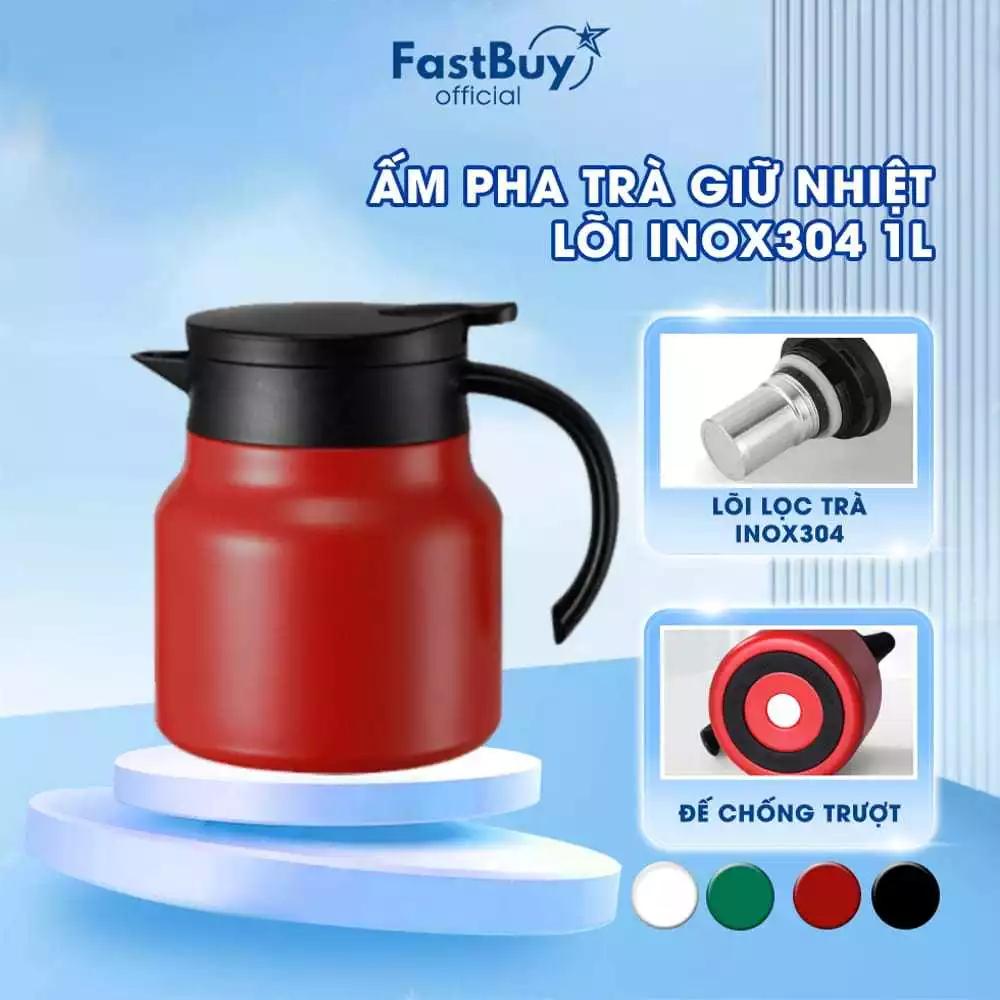 Ấm Pha Trà Giữ Nhiệt Inox Dung Tích 1000ML Có Lưới Lọc, Bình Pha Trà Giữ Nhiệt Cao Cấp, Giữ Nhiệt Lên tới 24H Tiếng