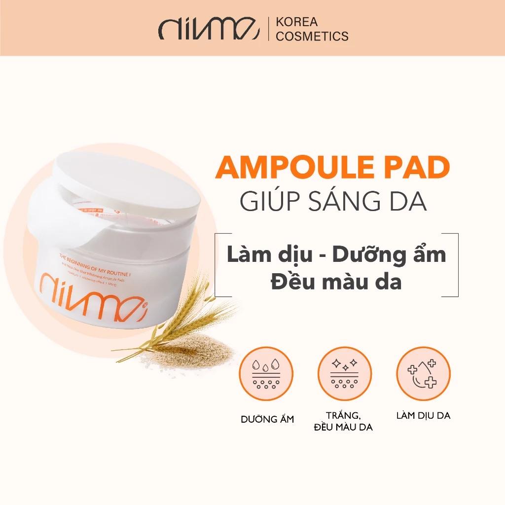 Ampoule pad / toner pad Divme Giúp Trắng Sáng Da, Làm Đều Màu Da và Dưỡng Ẩm Cho Da 180ml (70 miếng)