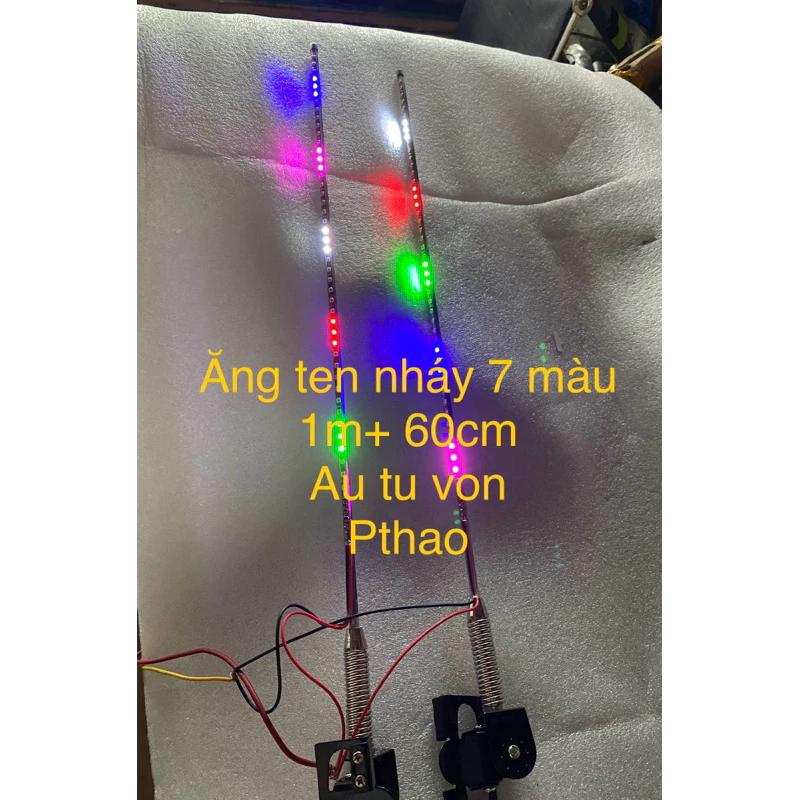 ăng ten led nháy 1m; 70cm, dây led chạy 7 màu dài 12v24v chung, điện dài 1m, 60cm, dải dây ănv ten 7 màu 95cm