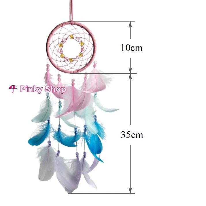 [Ảnh thật 100%] Dreamcatcher treo tường mini cực đẹp màu pastel lung linh, decor trang trí nhà Pinky Shop mã DRCMN01