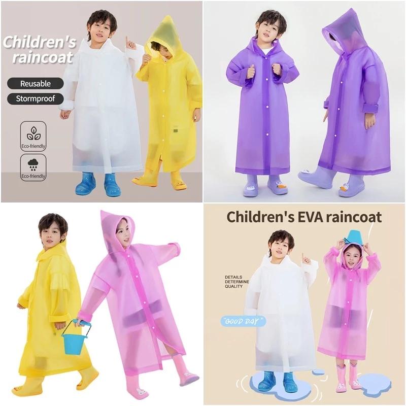 Áo mưa trẻ em màu kẹo Áo mưa chống thấm nước Áo mưa du lịch di động đơn giản