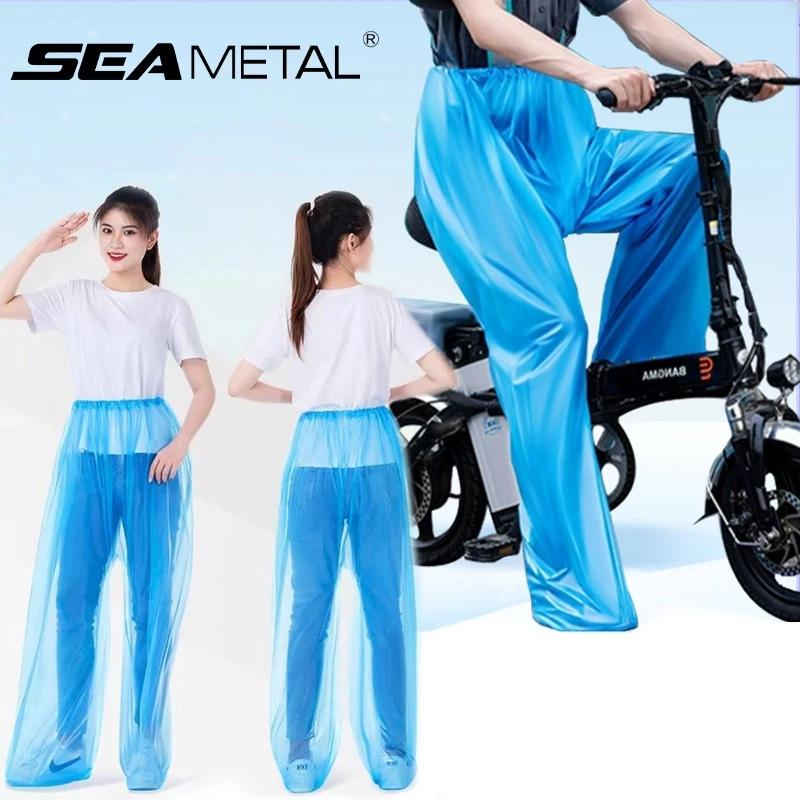 Áo mưa xe máy SEAMETALTALIAN Quần đi mưa dùng một lần Quần chống nước dành cho người lớn Vỏ giày
