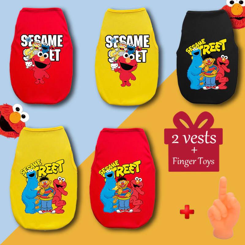 Áo Vest in hình mèo / chó Sesame Street thoáng khí cho chó nhỏ và vừa