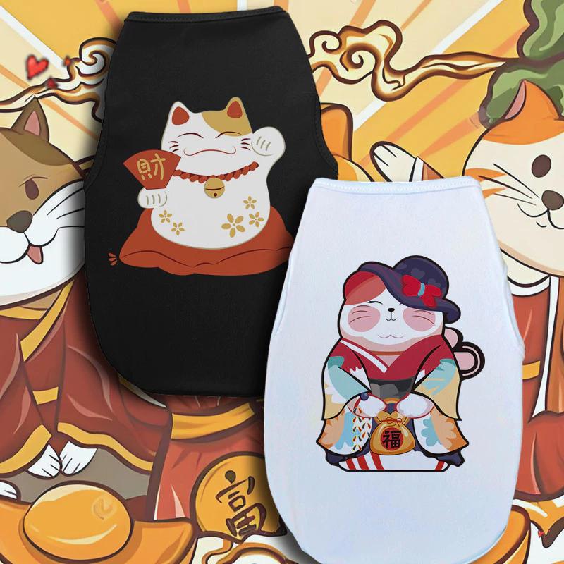 Áo vest in hình mèo / chó xuân hè xu hướng thú cưng Quần áo không tay thoải mái