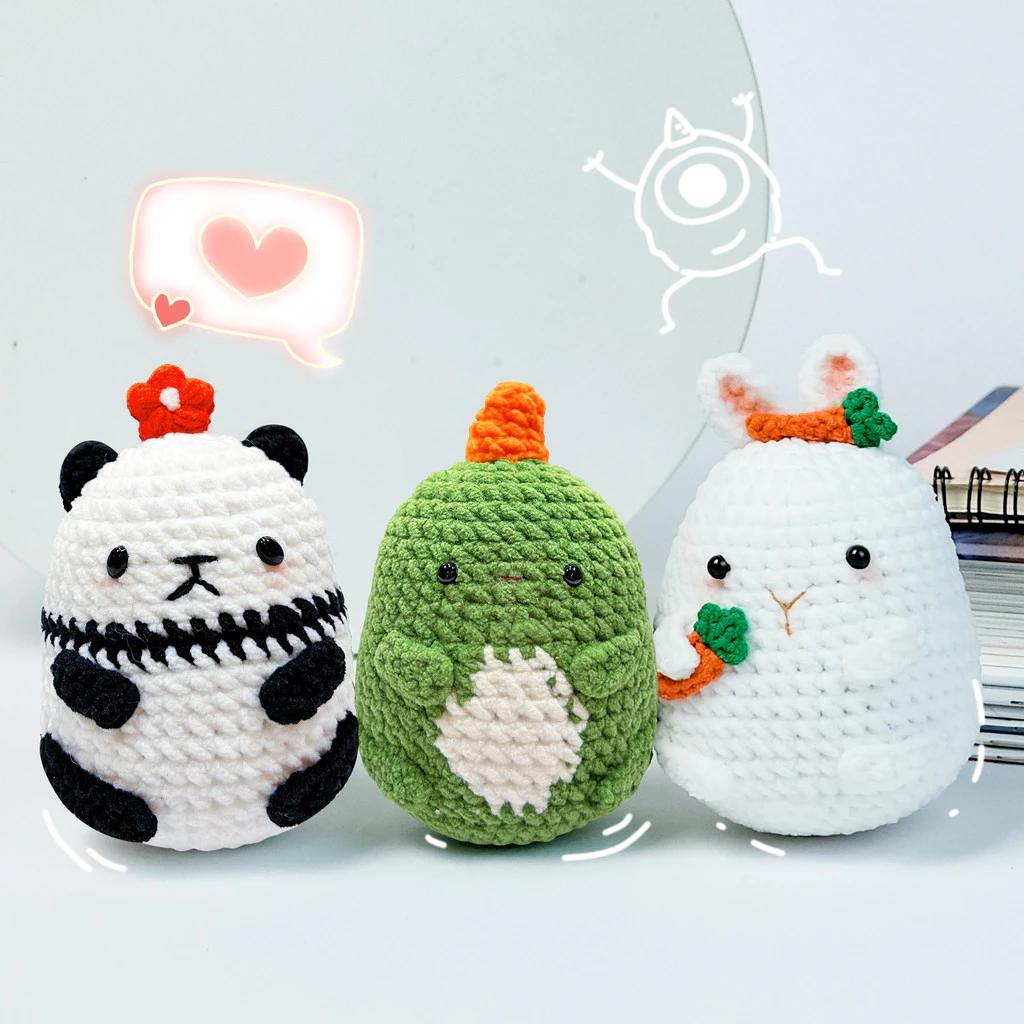 Ba Miếng Gói Chất Liệu Búp Bê Móc Động Vật Nhỏ, Búp Bê Handmade Người Mới Bắt Đầu Phải Có