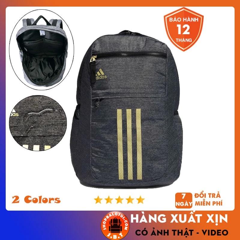Balo adidas League 3 Stripe Backpack Grey đựng laptop 14 15 16 inch thời trang chất vải chống nước