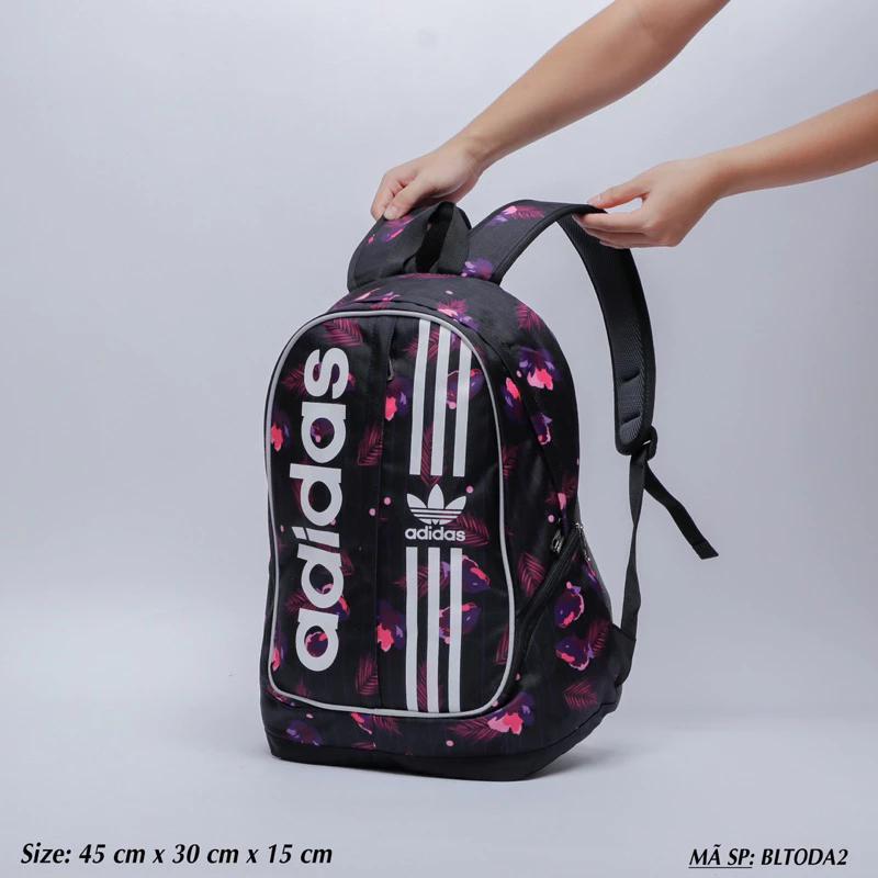 Balo đi học nam nữ Adidas uzllang hàn quốc, Balo đựng laptop họa tiết cao cấp thời trang chất vải chống nước
