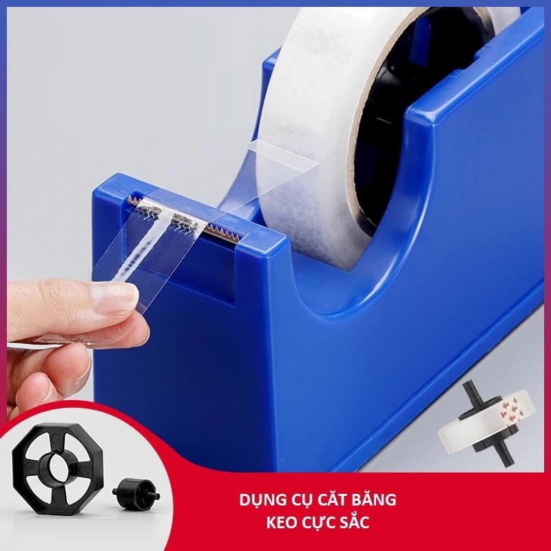 Bàn Cắt Băng Keo Để Bàn, Nhựa ABS, Lưỡi Dao Bén, Dùng Cho Băng Keo Từ 1Cm - 4 Cm, Chính Hãng