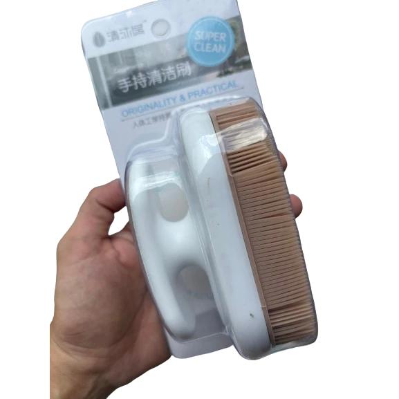 Bàn chải nhựa cao cấp có tay cầm đầu chải mềm mại, bàn chải giặt quần áo 0443