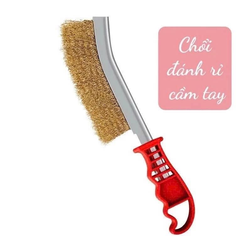 Bàn Chải Sắt Đánh Rỉ - Chổi Sắt Chà Rỉ Cầm Tay Tiện Lợi