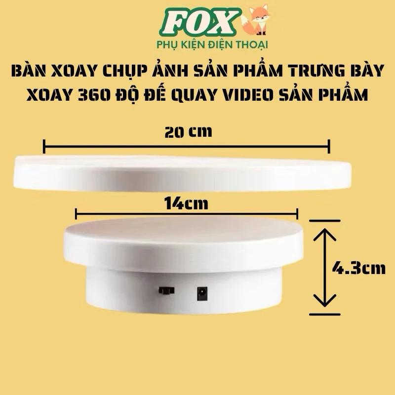 Bàn xoay chụp ảnh sản phẩm trưng bày xoay 360 độ đế quay video sản phẩm hỗ trợ livestream