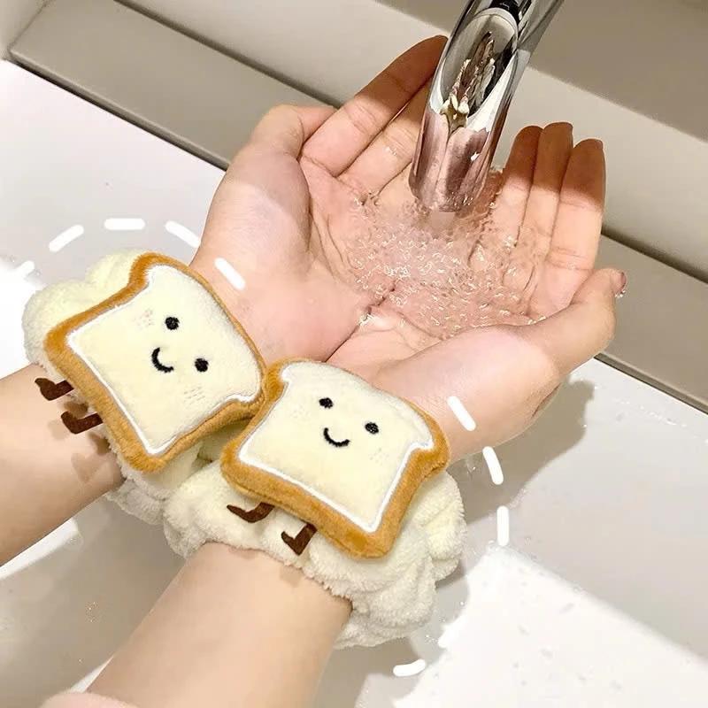 Băng Đô Đeo Cổ Tay Rửa Mặt (1 Cái) Vải Co Giãn Thấm Hút Tốt Chống Tràn Nước Vào Tay Áo Động Vật