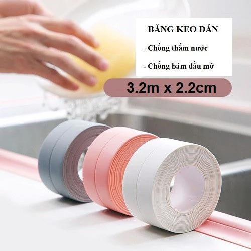 Băng Keo Dán Mép Ron Keo Dán Tường Chống Thấm Nước Dài 3.1 mét x Rộng 2.2m