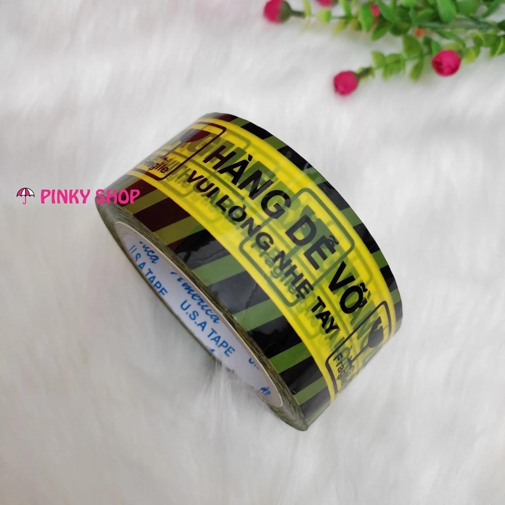 Băng keo in chữ "Hàng dễ vỡ" đóng gói hàng hóa cuộn 100 yard siêu tiện lợi Pinky Shop mã BKDC1