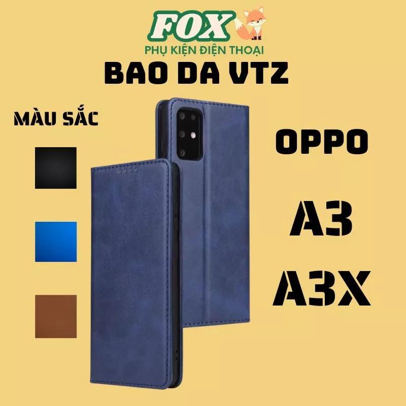 Bao da gập 2 mặt dành cho OPPO A3 A3X chính hãng VTZ có ngăn đựng thẻ ATM tiện lợi