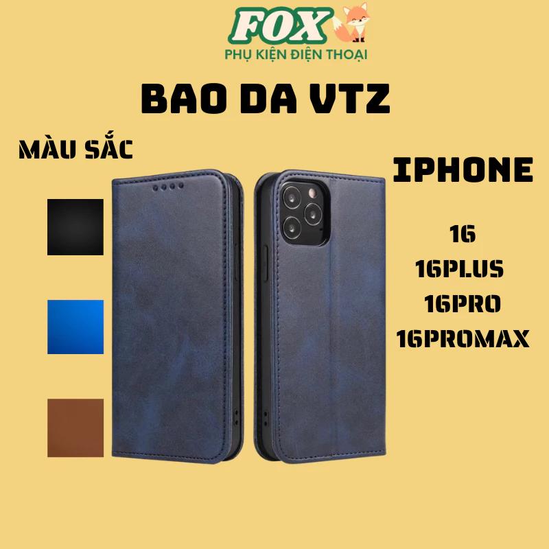 Bao da gập 2 mặt iphone 16 16pro 16promax 16plus