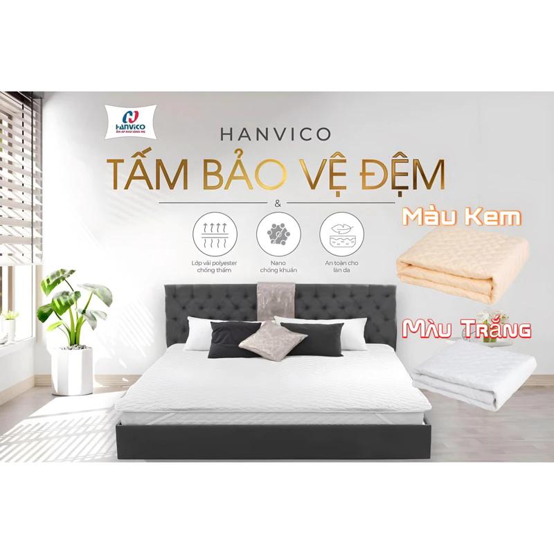 Bảo vệ đệm - nệm chống thấm HANVICO cotton cao cấp dày 7mm tiêu chuẩn khách sạn