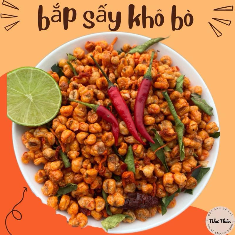 BẮP SẤY MẮM ỚT-KHÔ BÒ LÁ CHANH[LOẠI 1 CHẤT LƯỢNG]-ĐẶC SẢN ĐÀ LẠT NHƯ THIÊN