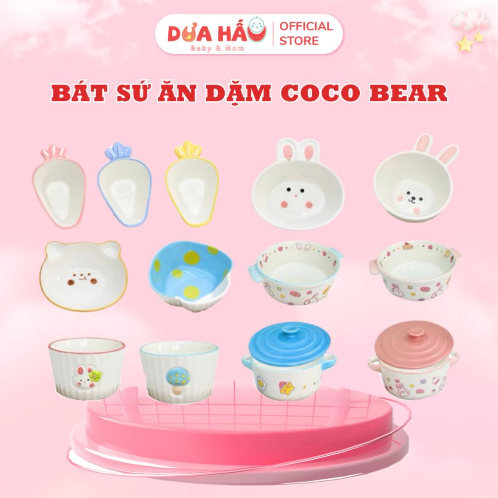Bát Ăn Dặm Gốm Sứ Hoạ Tiết Ngộ Nghĩnh, An Toàn, Tiện Lợi Cho Bé Shop DuaHau Baby & Mom