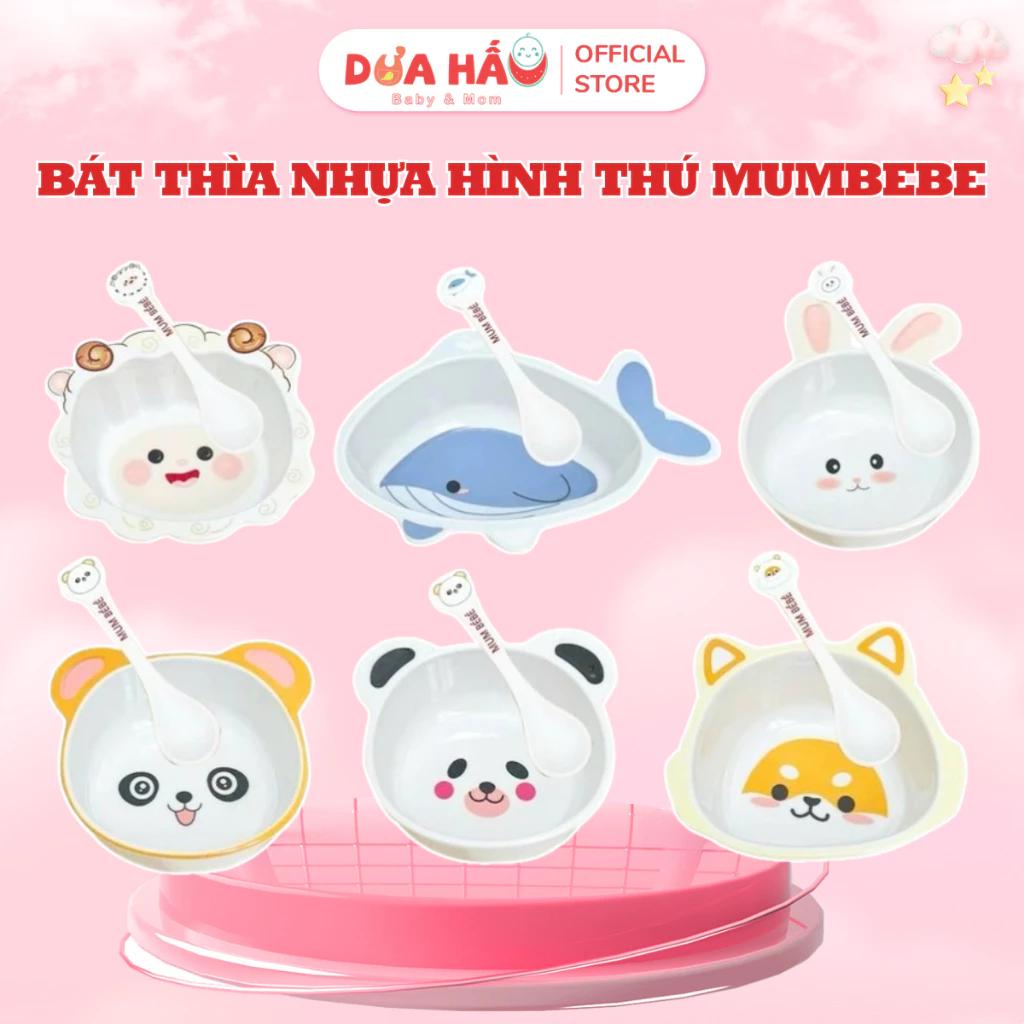 Bát Ăn Dặm Mumbebe Kèm Thìa Cho Bé An Toàn Chén Mumbebe Chất Liệu Nhựa Melamine Shop DuaHau Baby & Mom
