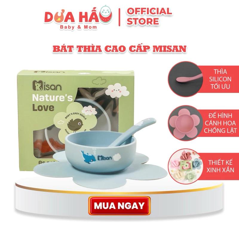 Bát Ăn Dặm Silicone Cao Cấp Misan- Nature's Love Cho Bé, Tiện Lợi, An Toàn Shop Dưa Hấu Baby & Mom