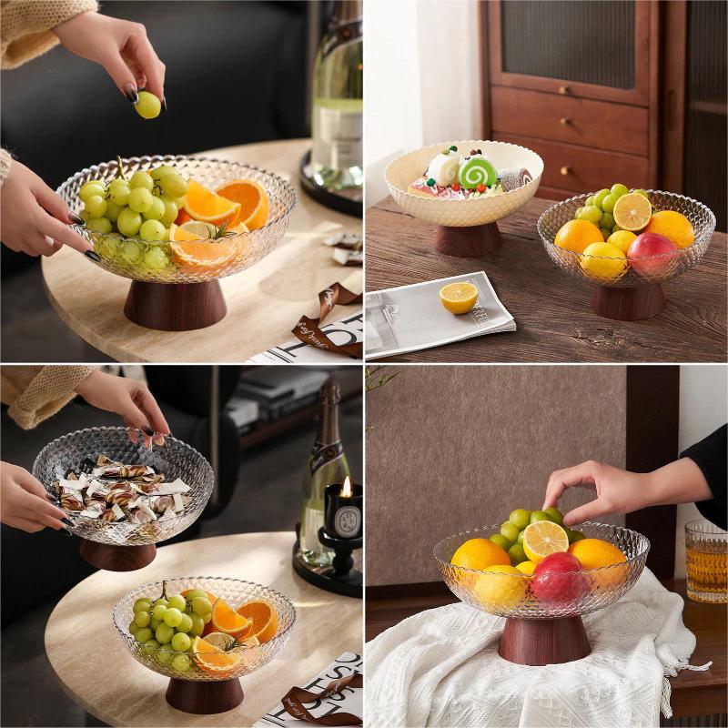 Bát thoát nước trái cây trong suốt Wave Edge Snack Khay phục vụ phòng khách Đĩa phục vụ