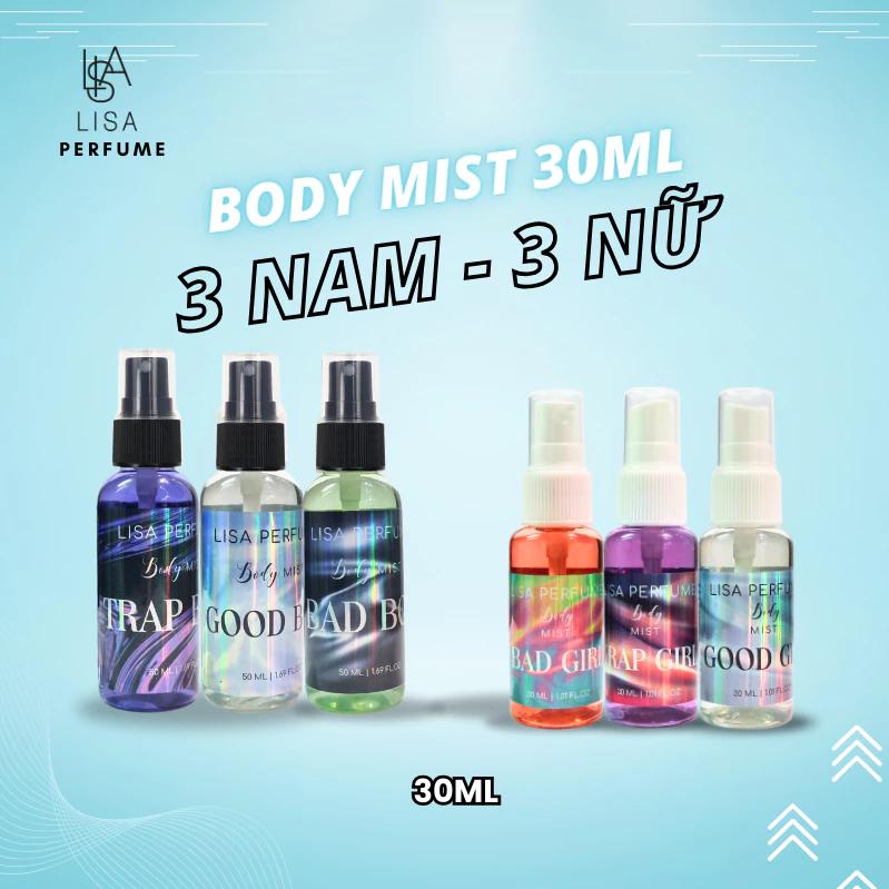 bdm 30ml-100ml [mua 2 tặng 3]. sale 30% giá rẻ, thơm dịu dễ sử dụng. xịt thơm cơ thể nam, nữ đều có.