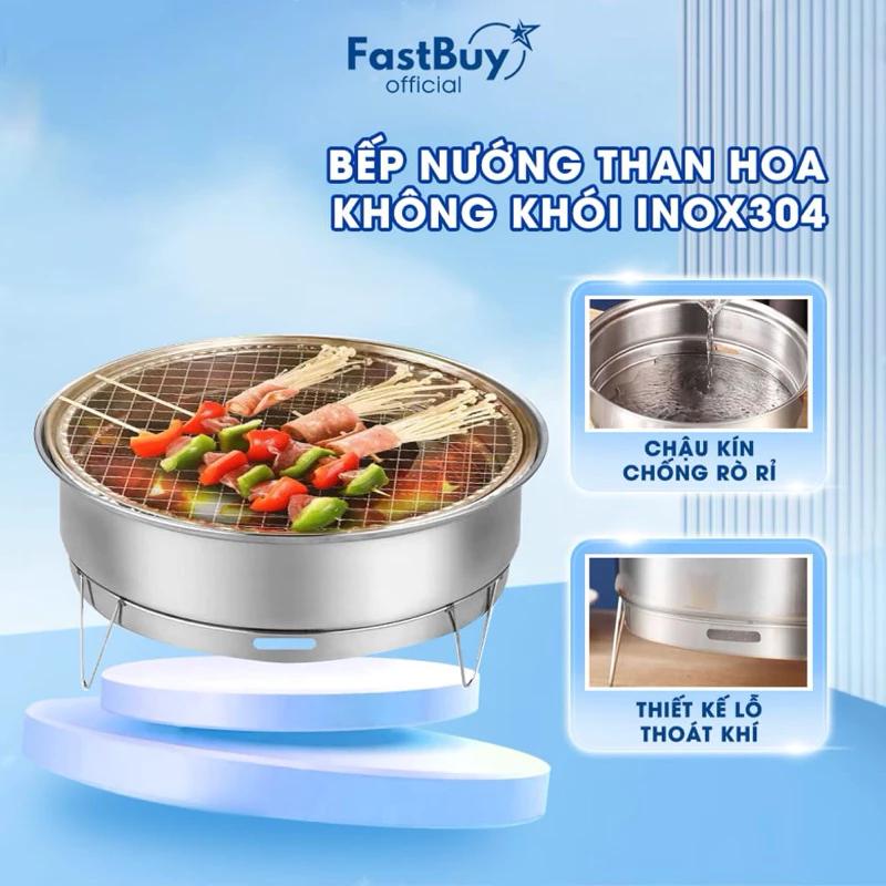 Bếp Nướng Không Khói Chất Liệu Thép Không Gỉ, Nướng Than Hoa Tiện Dụng, Phù Hợp Gia Đình Hàng Cao Cấp